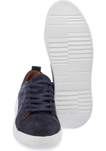 Lacivert Hakiki Süet Deri Kadın Sneaker - K24I1AY67337-D44 fırsatları