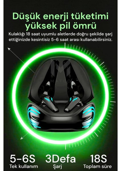Bluetooth Kulaklık Sport Oyuncu Kulaklığı Tws Ios Android Uyumlu Dokunmatik Hd Ses Mikrofon