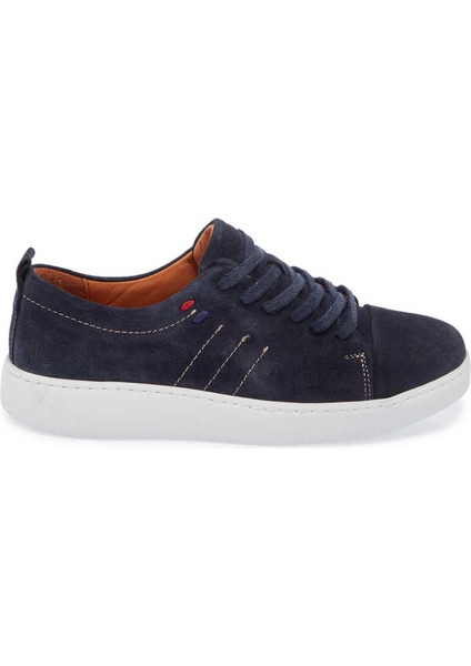 Lacivert Hakiki Süet Deri Kadın Sneaker - K24I1AY67337-D44 modelleri