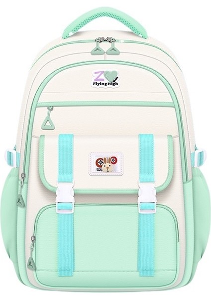 Yeni Macaron Renk İlkokul Çantası 1-3-9 Sınıf Kız Çocuk Okul Çantası Hafif Su Geçirmez Sırt Çantası (Yurt Dışından)