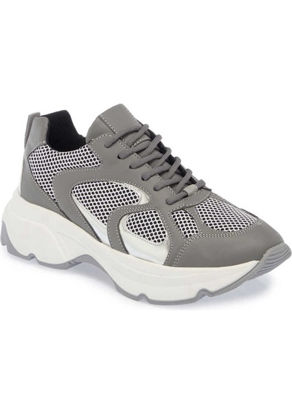Gri Vegan-Tekstil Kadın Sneaker - K24I1AY67364-Q4T