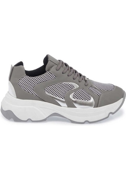 Gri Vegan-Tekstil Kadın Sneaker - K24I1AY67364-Q4T
