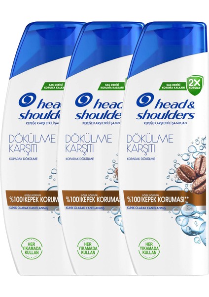 Head & Shoulders Şampuan Saç Dökülme Karşıtı Kafein Etkili 330 Ml X3 Adet