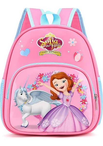 İlkokul Öğrenci Çantası Elsa Prenses Sırt Çantası Erkek ve Kız Sevimli Karikatür Anaokulu Okul Çantası (Yurt Dışından)