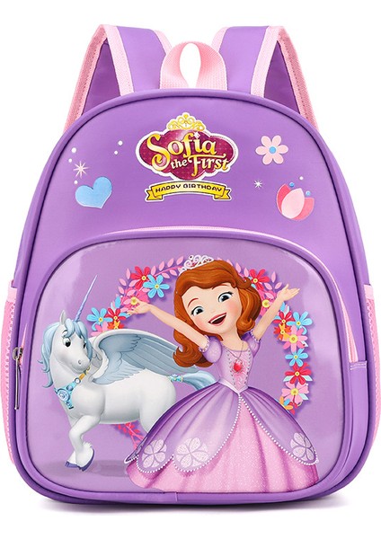 İlkokul Öğrenci Çantası Elsa Prenses Sırt Çantası Erkek ve Kız Sevimli Karikatür Anaokulu Okul Çantası (Yurt Dışından)