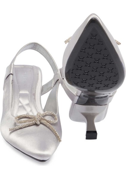 Gri Tekstil Kadın Stiletto - K24I1AY67330-A14 Gri