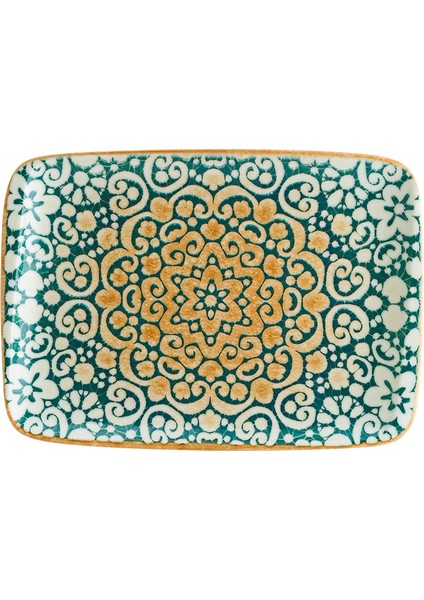 Alhambra Moove 12 Adet 23*16 cm Porselen Dikdörtgen Tabak Yeşil