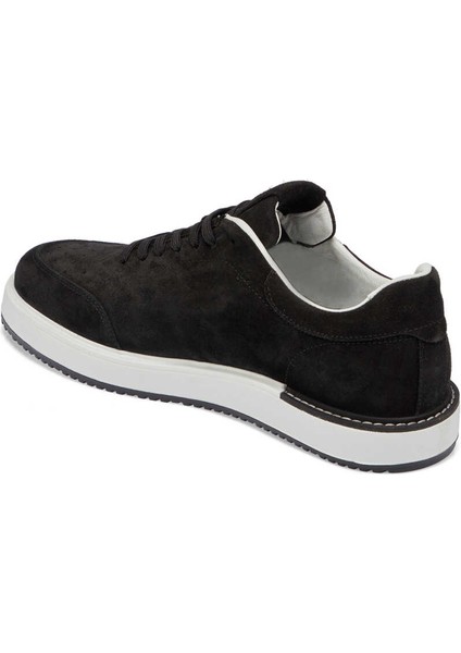 Siyah Hakiki Süet Deri Erkek Sneaker - E24I1AY56857-A01