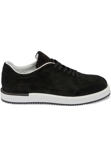 Siyah Hakiki Süet Deri Erkek Sneaker - E24I1AY56857-A01
