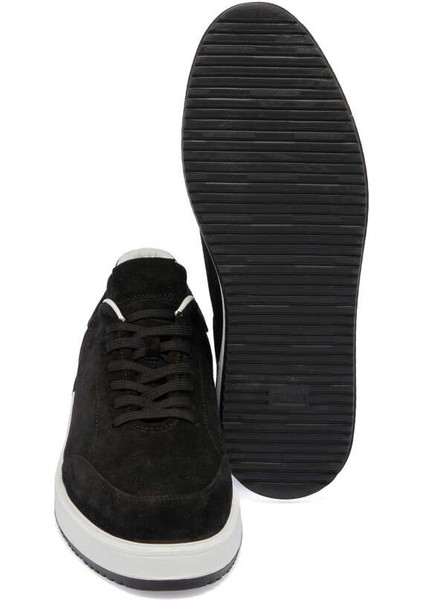 Siyah Hakiki Süet Deri Erkek Sneaker - E24I1AY56857-A01