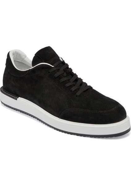 Siyah Süet Deri Erkek Sneaker - E24I1AY56857-A01  Siyah