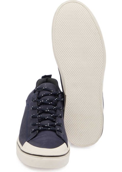 Lacivert Hakiki Deri Erkek Sneaker - E24I1AY56827-A31