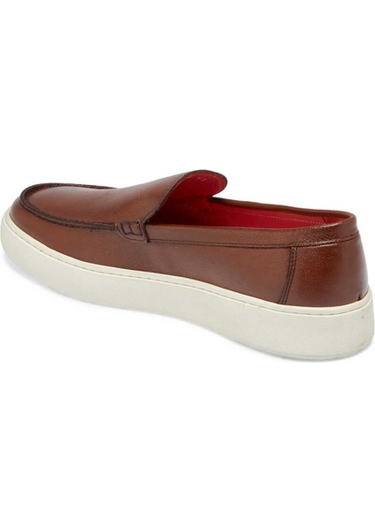 Taba Deri Erkek Sneaker - E24I1AY56832-B67  Taba