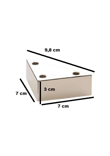 Üçgen, piramit Mobilya ayağı 3 cm Beyaz 4 Adet fırsatları