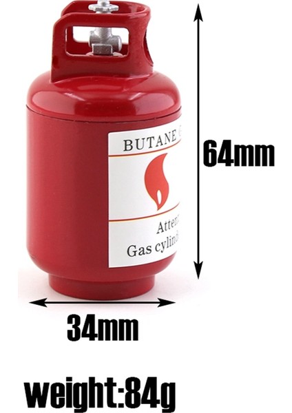 Metal Mini Simülasyon Bütan Gaz Tankı 1/10 Rc Paletli Araba Eksenel SCX10 90046 Traxxas Trx4 Trx6 RC4WD D90,2 (Yurt Dışından)