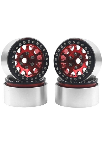 4 Adet 1.9 Metal Beadlock Tekerlek Göbeği Jant 1/10 Rc Traxxas Trx4 SCX10 SCX10-II 90046 SCX10-III AXI03007 D90 Kırmızı (Yurt Dışından)
