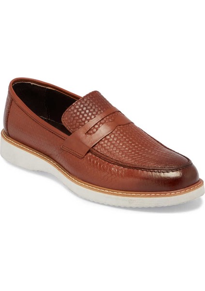 Taba Deri Erkek Loafer - E24I1AY56789-A37 Taba