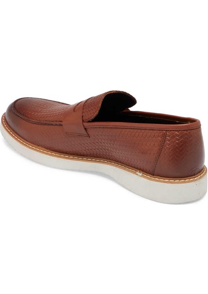 Taba Deri Erkek Loafer - E24I1AY56789-A37 Taba