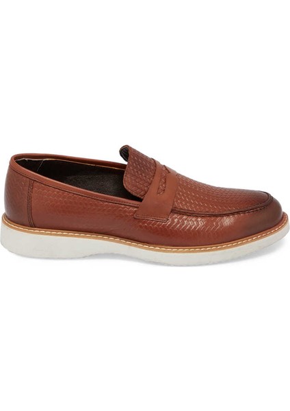 Taba Deri Erkek Loafer - E24I1AY56789-A37 Taba