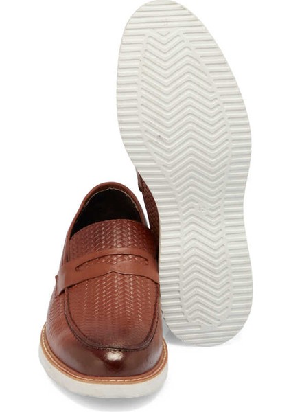 Taba Deri Erkek Loafer - E24I1AY56789-A37 Taba