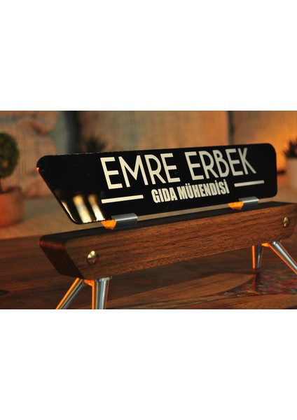 Masaüstü Isimlik Gümüş