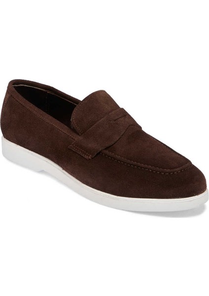 Kahve Süet Deri Erkek Loafer - E24I1AY56784-B85 Kahve