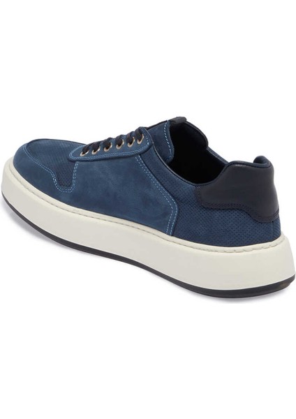 Mavi Hakiki Nubuk Deri Erkek Sneaker - E24I1AY56807-F58 fiyatları