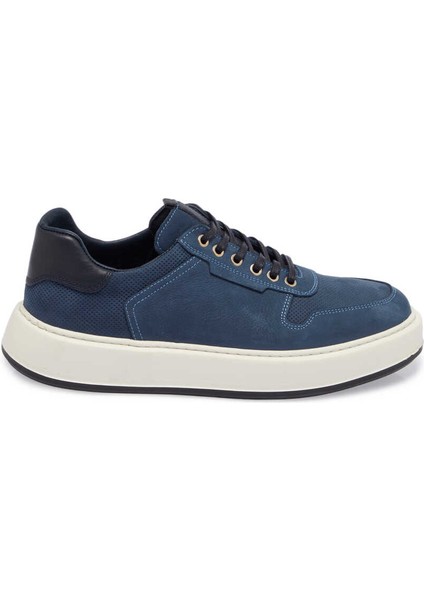 Mavi Hakiki Nubuk Deri Erkek Sneaker - E24I1AY56807-F58 modelleri