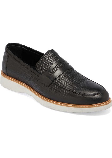 Siyah Deri Erkek Loafer - E24I1AY56789-A43 Siyah