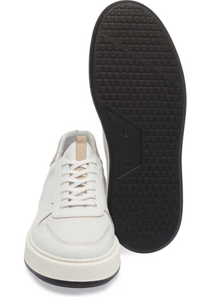 Beyaz Nubuk Deri Erkek Sneaker - E24ı1ay56807-A26 Beyaz