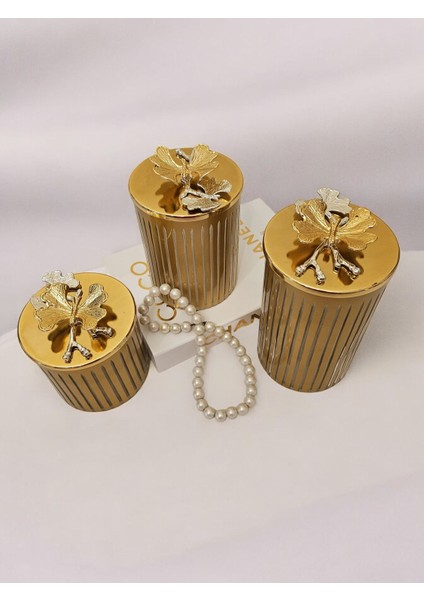 3'lü Çizgili Kavanoz Seti