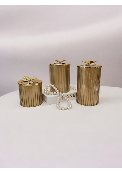 3'lü Çizgili Kavanoz Seti fırsatları