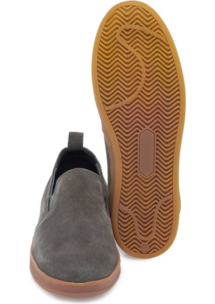 Gri Hakiki Süet Deri Erkek Casual Ayakkabı - E24I1AY56795-H42 fırsatları