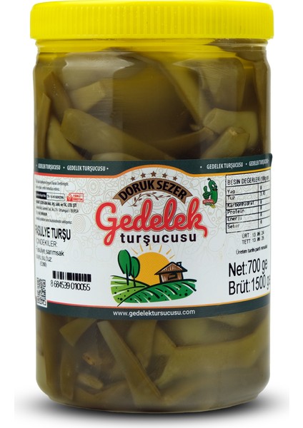 Doruk Sezer Gedelek Turşucusu Fasulye Turşu 800 gr