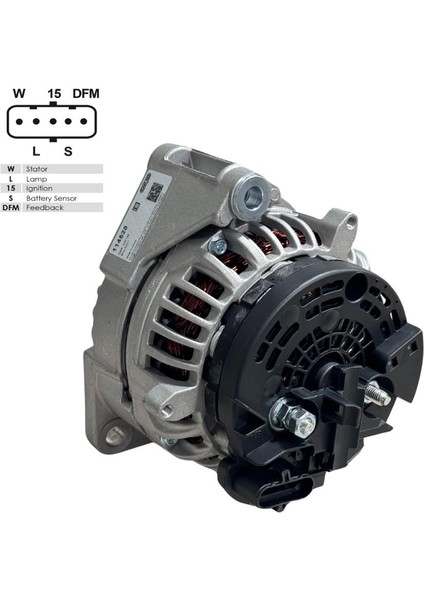 24V Alternatör Dinamo 120 A (5 Fiş Soketli) (W-L-15-S-Dfm) Daf-Man Tga/tgl/tgm/tgs