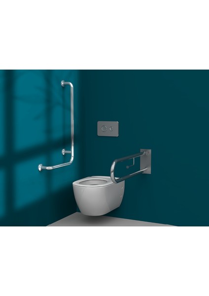 Q32 ENGELLİ YAŞLI BAKIM BANYO MAFSALLI WC TUTUNMA BARI WC DESTEK APARATI