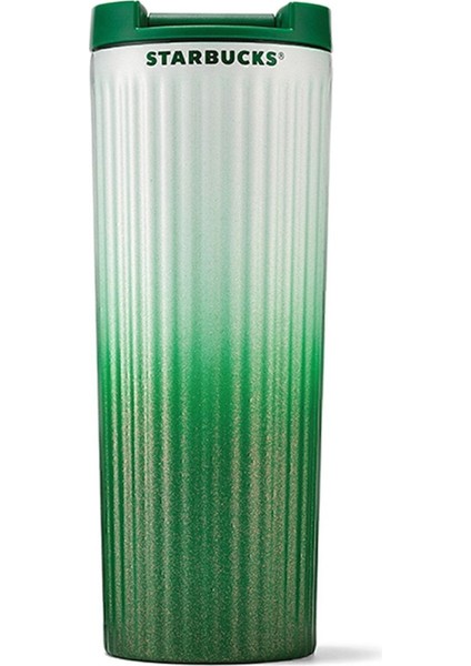 Yeşil Beyaz Çift Kapaklı Paslanmaz Çelik Termos 473ml, İçecek İçin Ideal fiyatları