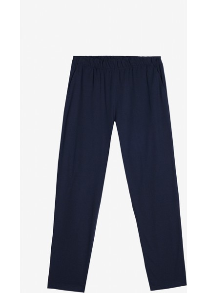 Pamuklu Standart Fit Normal Kesim Beli Lastikli Cepli Pijama Altı