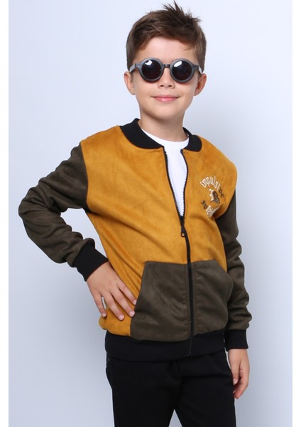 Erkek Çocuk Kolej Ceket Fermuarlı Baskılı Cepli C32 modelleri