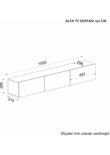 Alafa Tv Ünitesi Beyaz