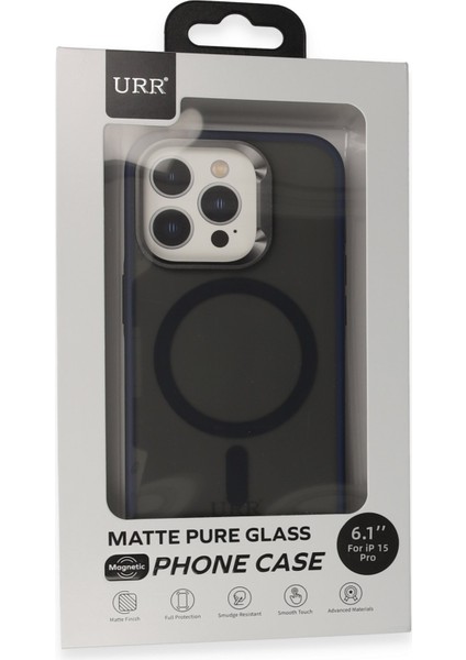 iPhone 15 Pro Metal Frame Matte Magsafe Kapak