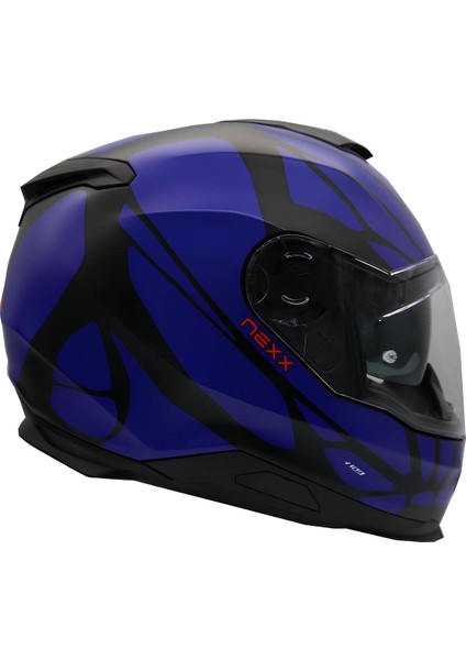 Y.100 B-Sıde Mat Siyah-Navy Mavi Kask modelleri