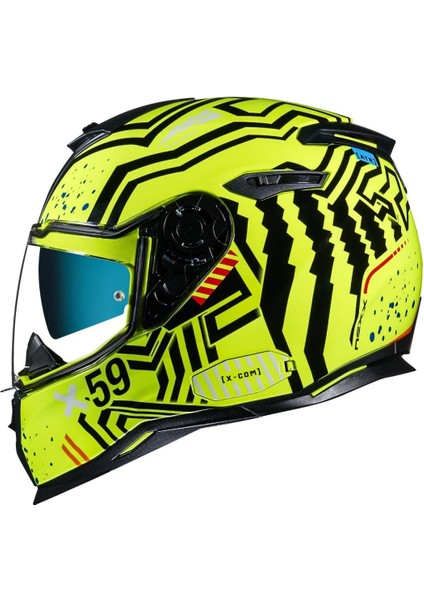 SX.100 Enıgma Neon Sarı-Siyah Kask