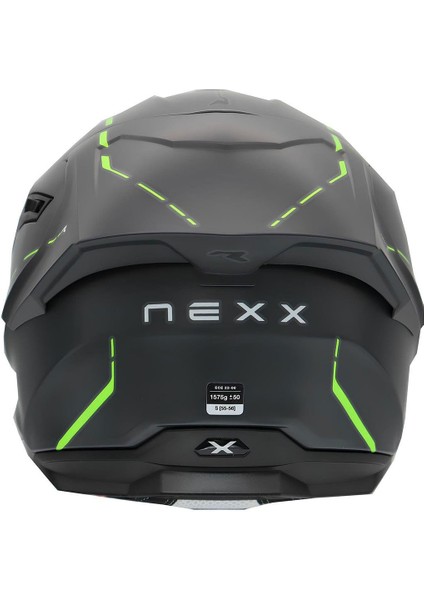 Y.100R React Mat Gri-Yeşil Kask