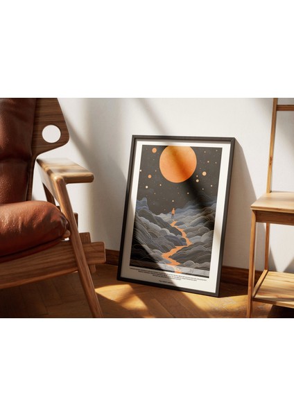Uzayda Manzara Poster, Modern Tablo