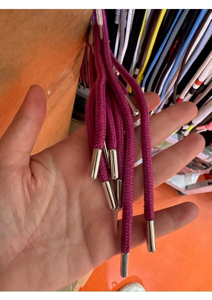 Metal Uçlu Eşorfman Kordon (5 Adet)-Bordo