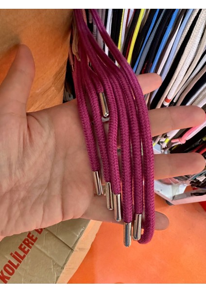 Metal Uçlu Eşorfman Kordon (5 Adet)-Bordo