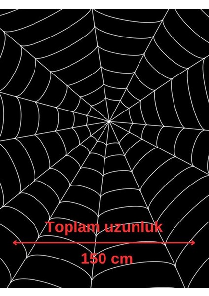 Patladı Gitti Örümcek Ağ 1.5 Metre Beyaz Halloween Cadılar Bayramı Parti Malzemesi