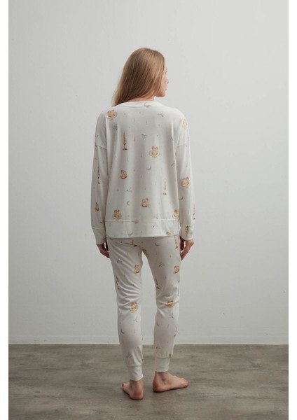 Kadın Pamuklu Cepli Uzun Pijama Altı fırsatları
