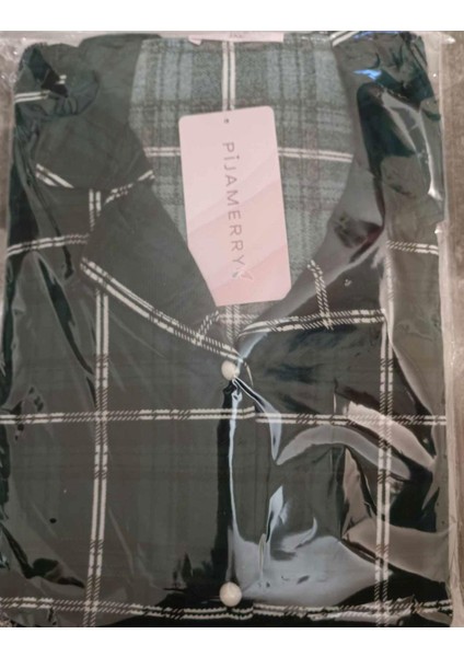 Kadın Büyük Beden Gömlek Yaka Süet Uzun Kol Pijama Takımı 5271- 1 Adet modelleri